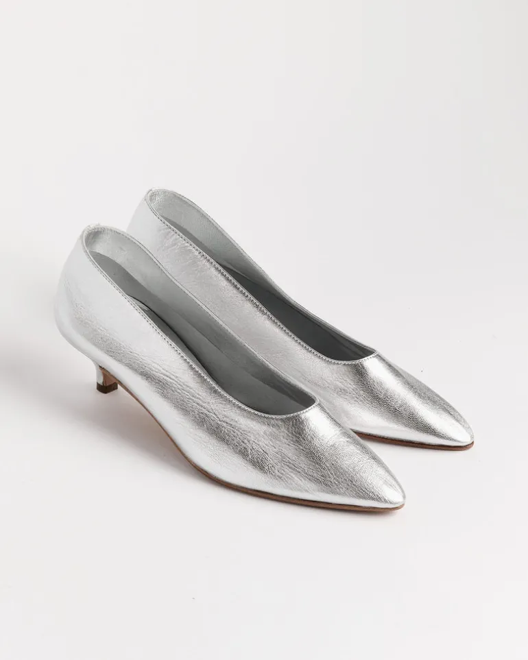 After Party Heel in Silver