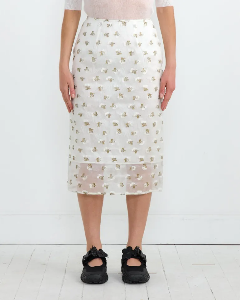 Allegra Skirt in Clear/Olive