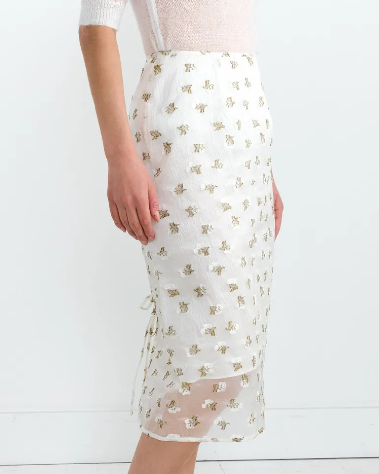 Allegra Skirt in Clear/Olive
