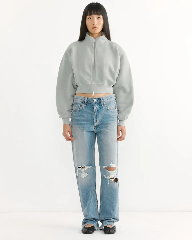 Asta Zip Sweatshirt in Drab