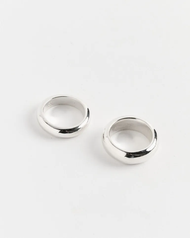 Bagel Ring Set in Sterling Silver