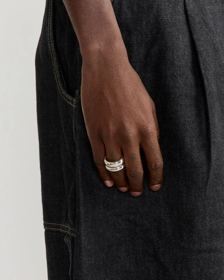 Bagel Ring Set in Sterling Silver