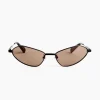 Bambino Meta Sunglasses in Metal Matt Black/Grey
