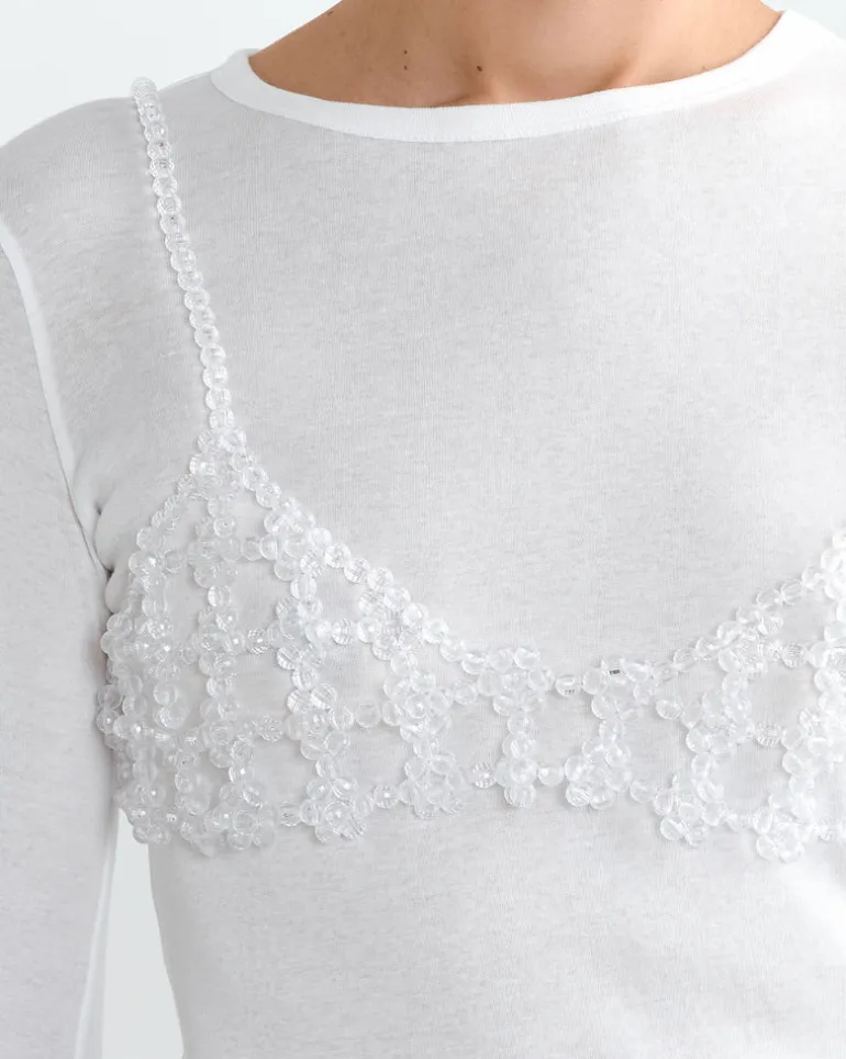 Beaded Bra in Clear