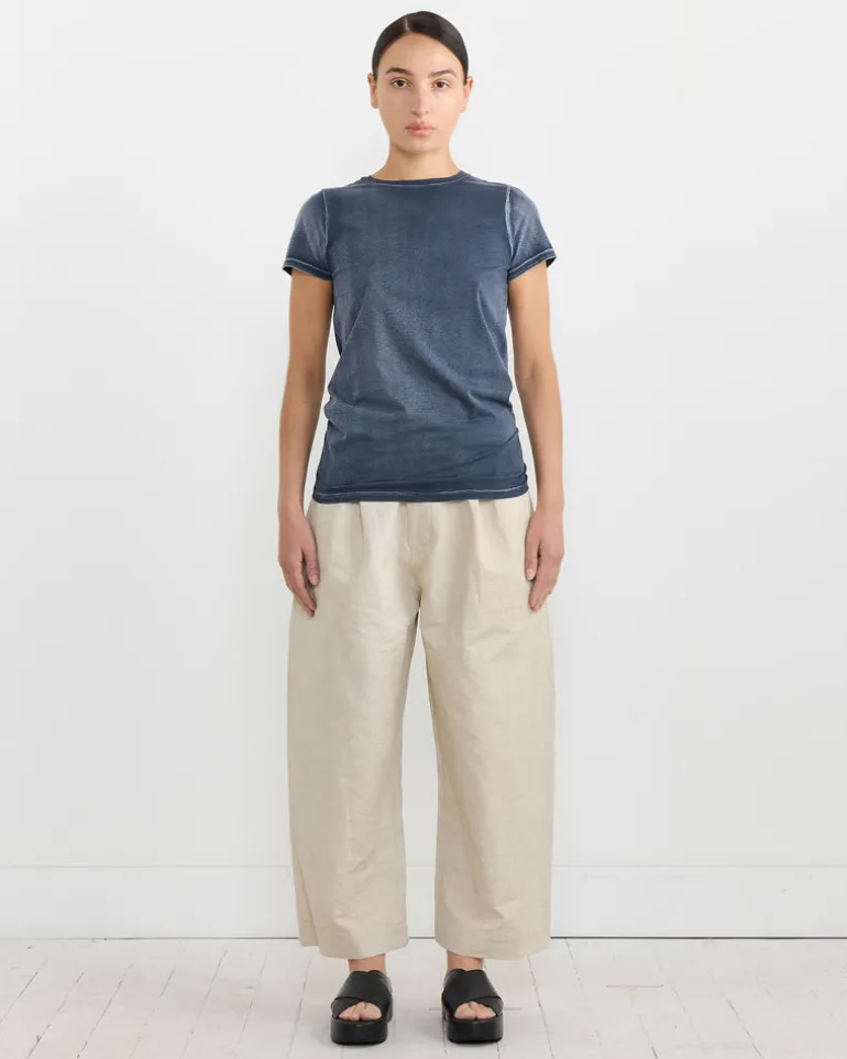 Bias Baby Tee in Indigo