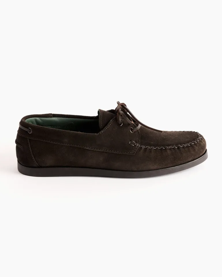 Boatman in Suede Dark Brown