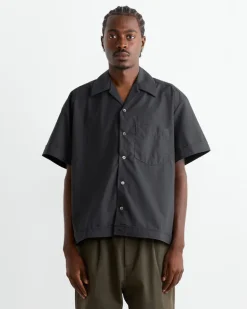Bongo Shirt in Organic Poplin Black