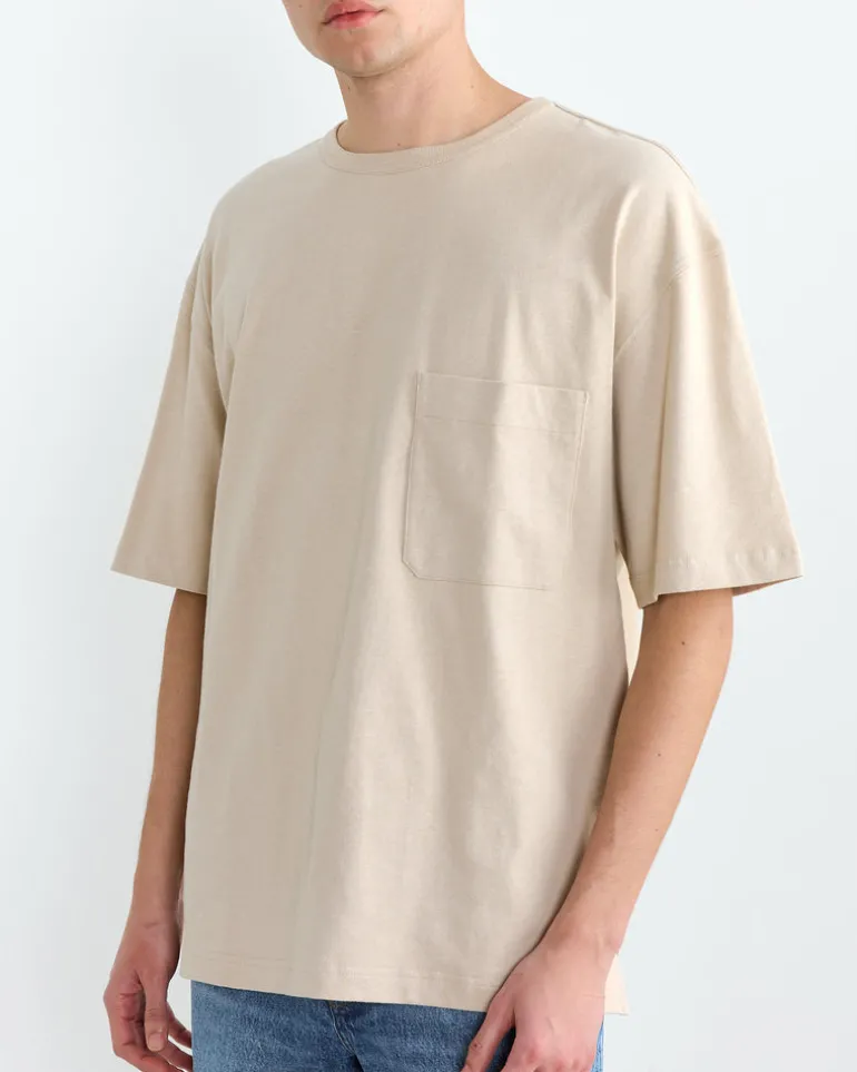 Boxy T-Shirt in Warm Beige