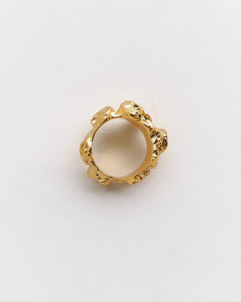 Bubble Ring in Gold Plated