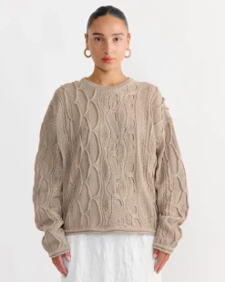 Cable Summer Knit in Taupe