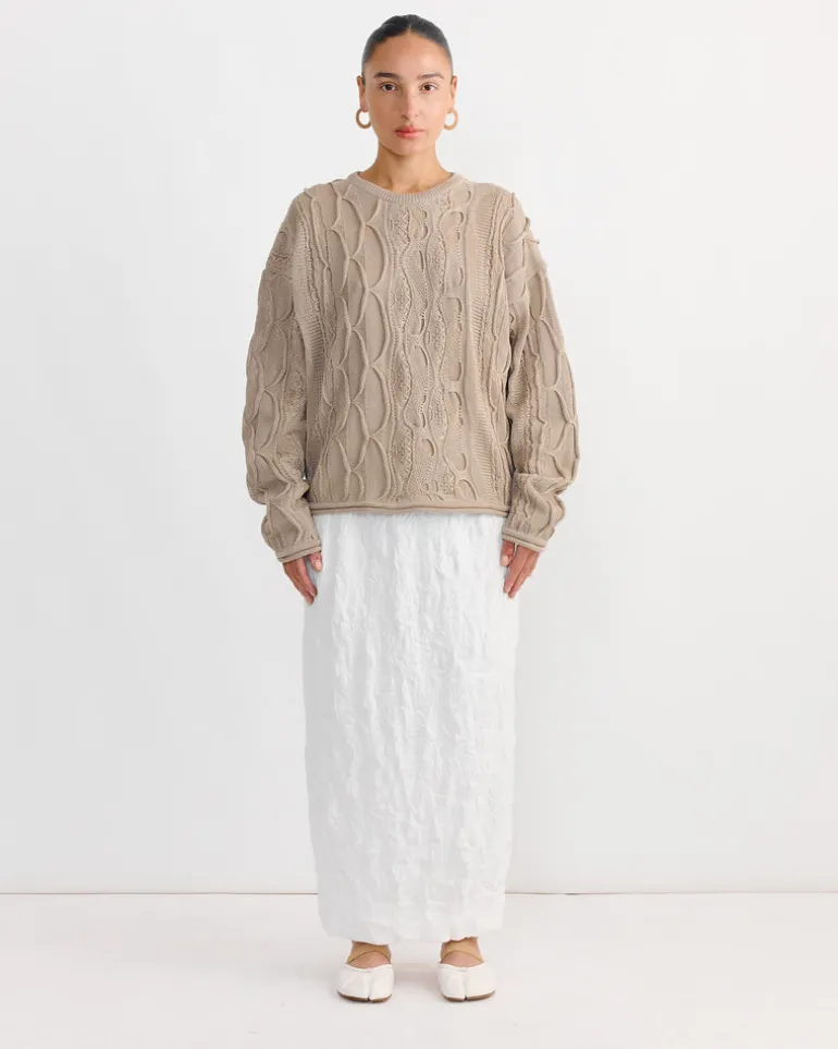 Cable Summer Knit in Taupe