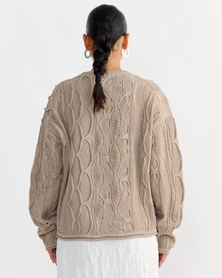 Cable Summer Knit in Taupe