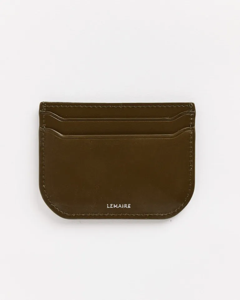 Calepin Card Holder in Khaki Moss
