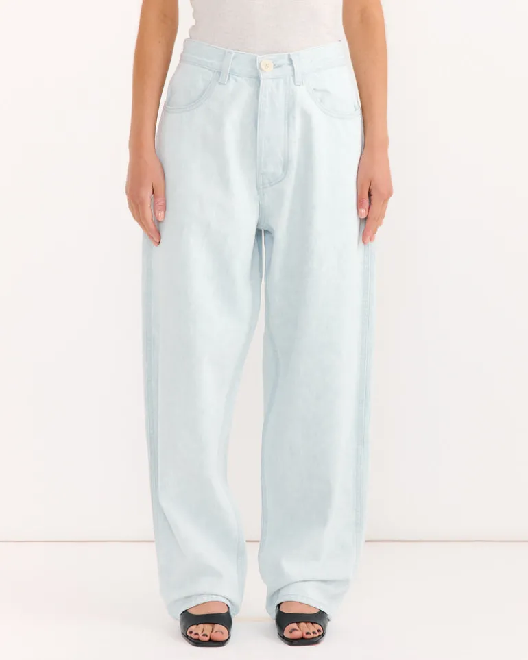 California Wide Denim in Pale Blue
