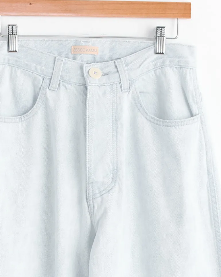 California Wide Denim in Pale Blue