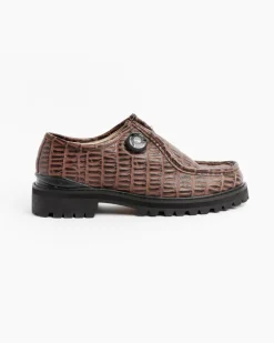 Chaussure de Marche in Alligator Brown