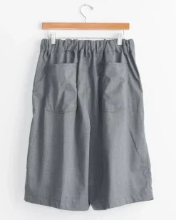 Circular Short Twill Pant in Anthracite