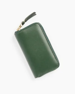 Classic Coin Zip Wallet in Bottle Green