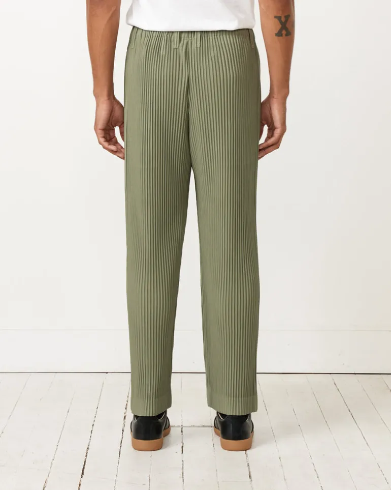 Color Pleats Pant in Sage Green