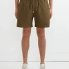 Contrast Stitch SM Short Taslan Nylon in Olive