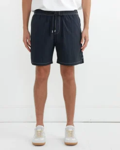 Contrast Stitch SM Short Taslan Nylon in Midnight