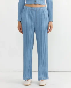Cotton Denim Pant in Light Blue
