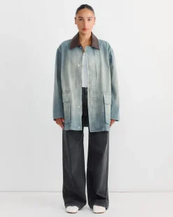Cotton Duck Blouson in Ash Green