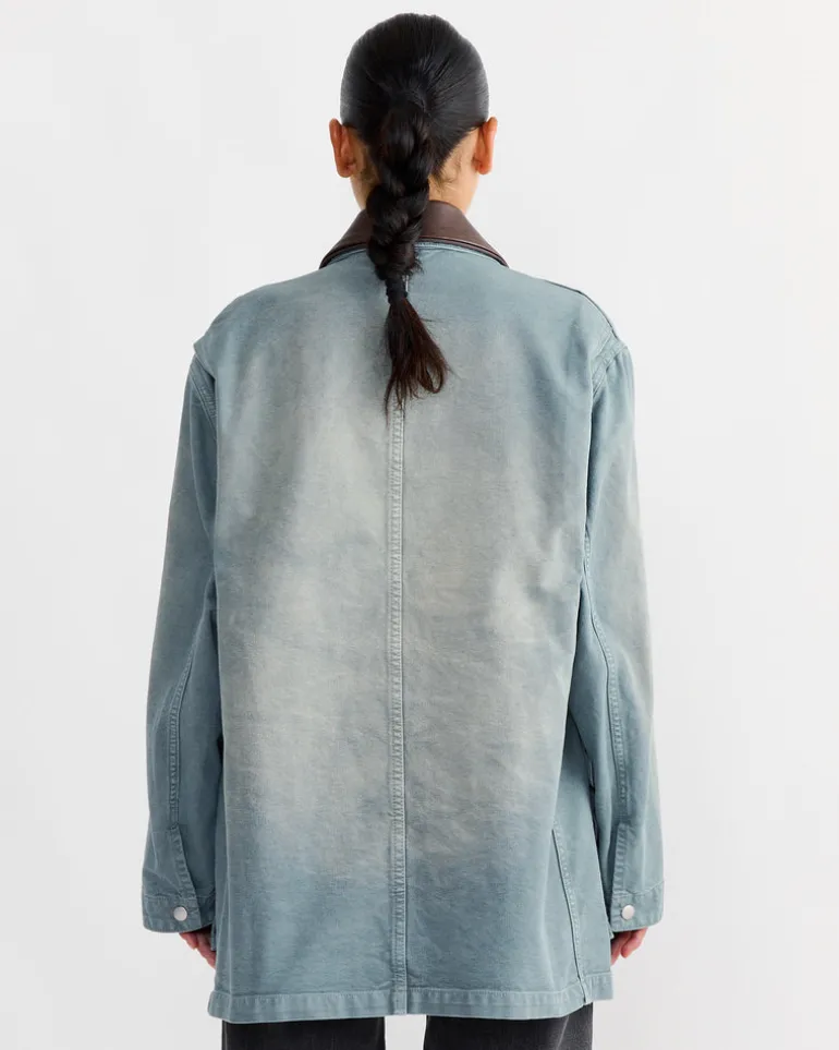 Cotton Duck Blouson in Ash Green