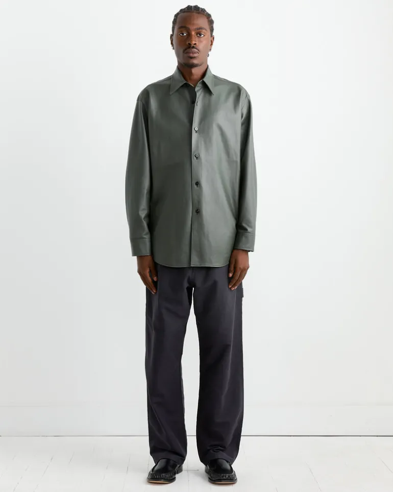 Cotton Silk Moleskin Pant in Navy