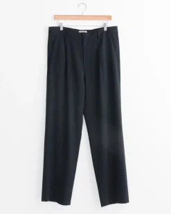 Cotton Wool Viyella Slack in Black