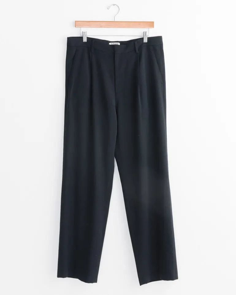 Cotton Wool Viyella Slack in Black