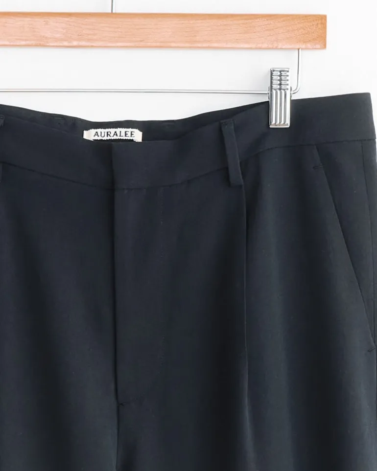 Cotton Wool Viyella Slack in Black