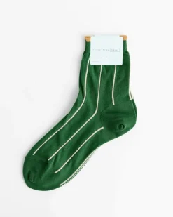 Courtside Short Crew Socks in Green