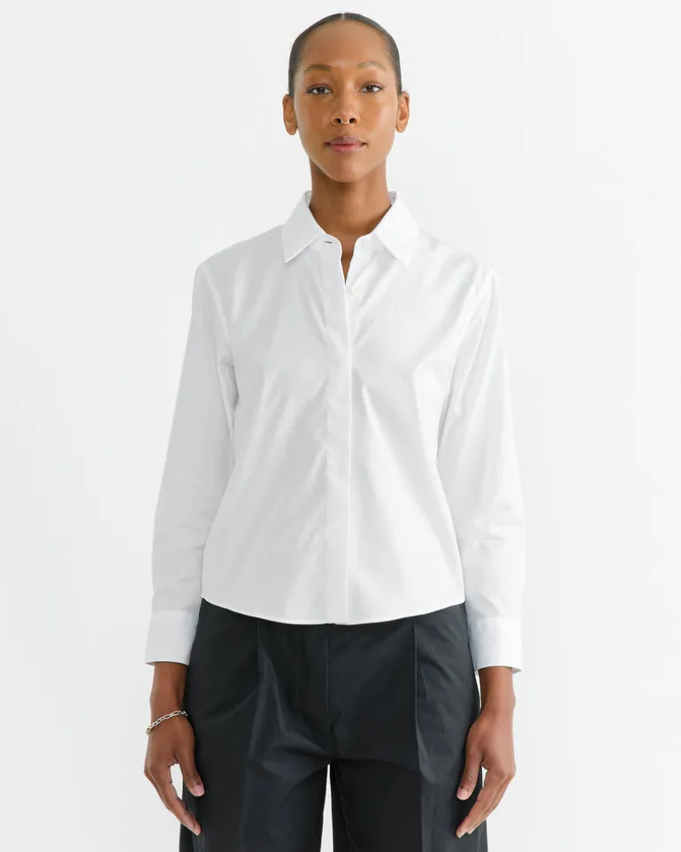 Cropped Classic Shirt in White