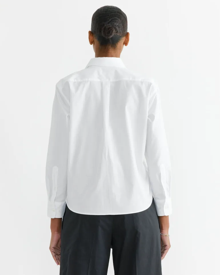 Cropped Classic Shirt in White