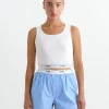 Cropped Tank in White