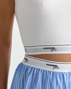 Cropped Tank in White