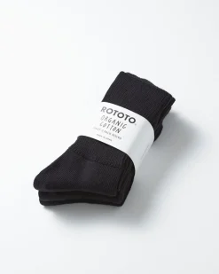 1427 Daily 3 Pack Ribbed Crew Socks in Black