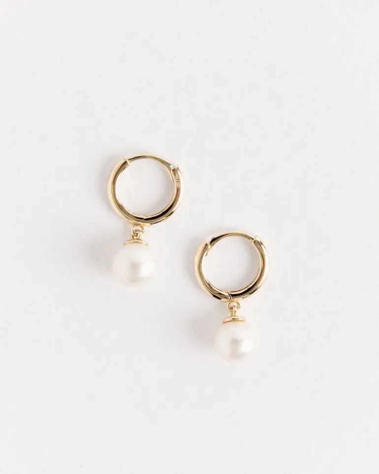 Dangling Pearl Huggies