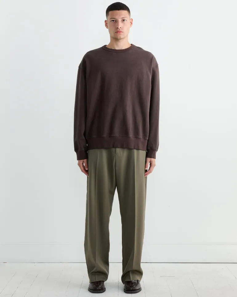 Dolphy Crew in 22oz French Terry Brown