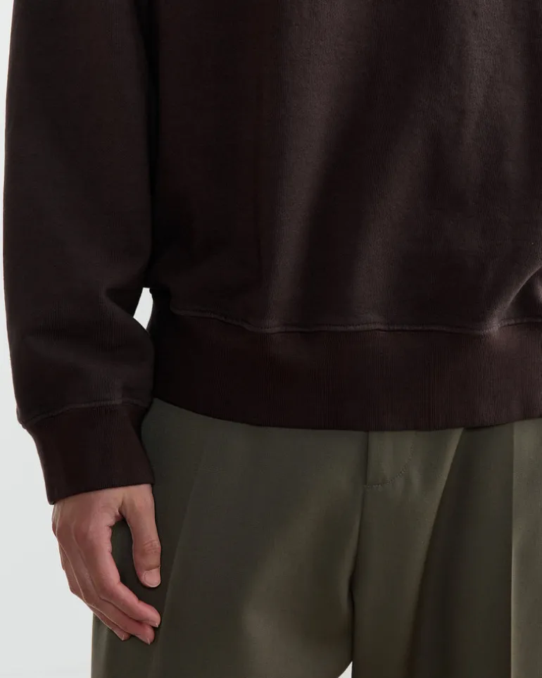 Dolphy Crew in 22oz French Terry Brown