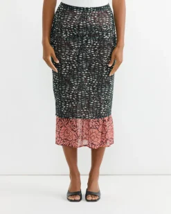 Double Layered Skirt in Malachite