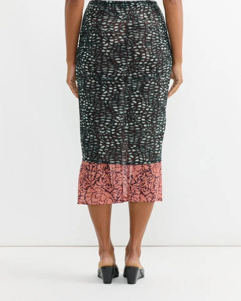 Double Layered Skirt in Malachite