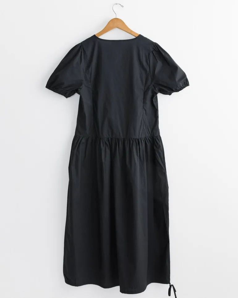 Draw Hem Dress in Black