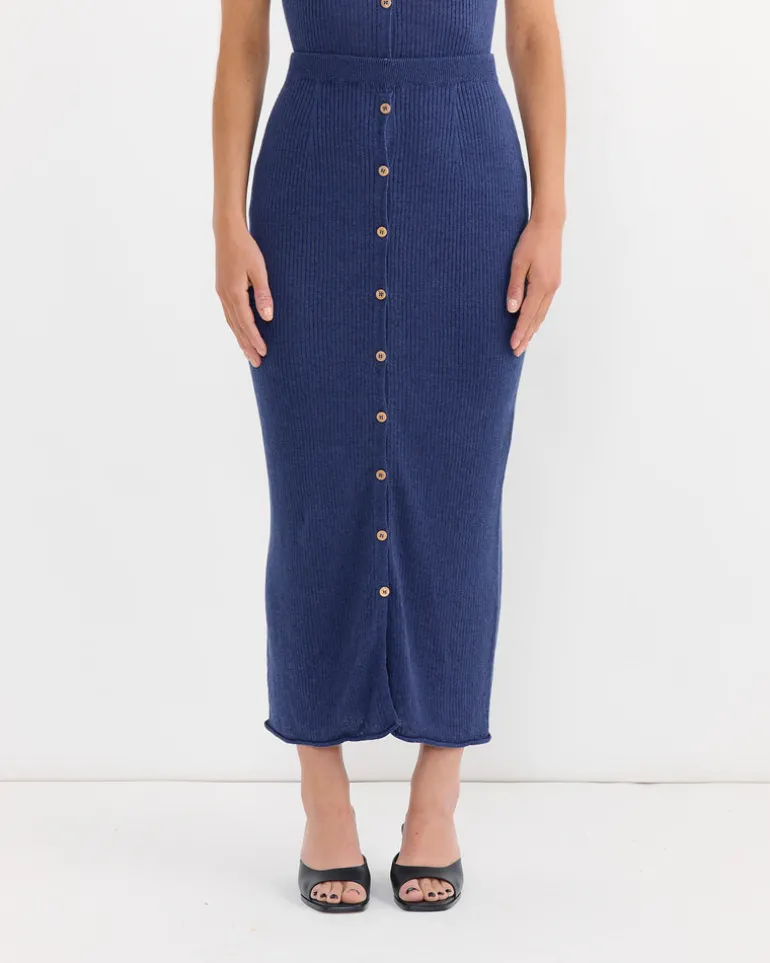 Drip Skirt in Mez Blue