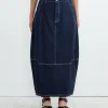 Dusk Denim Skirt in Navy