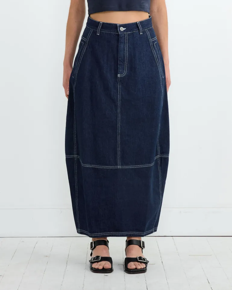 Dusk Denim Skirt in Navy