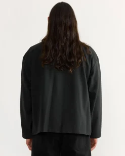 Enzo Shirt in Tropical Wool Black