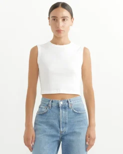 Esme Crop Tank in White
