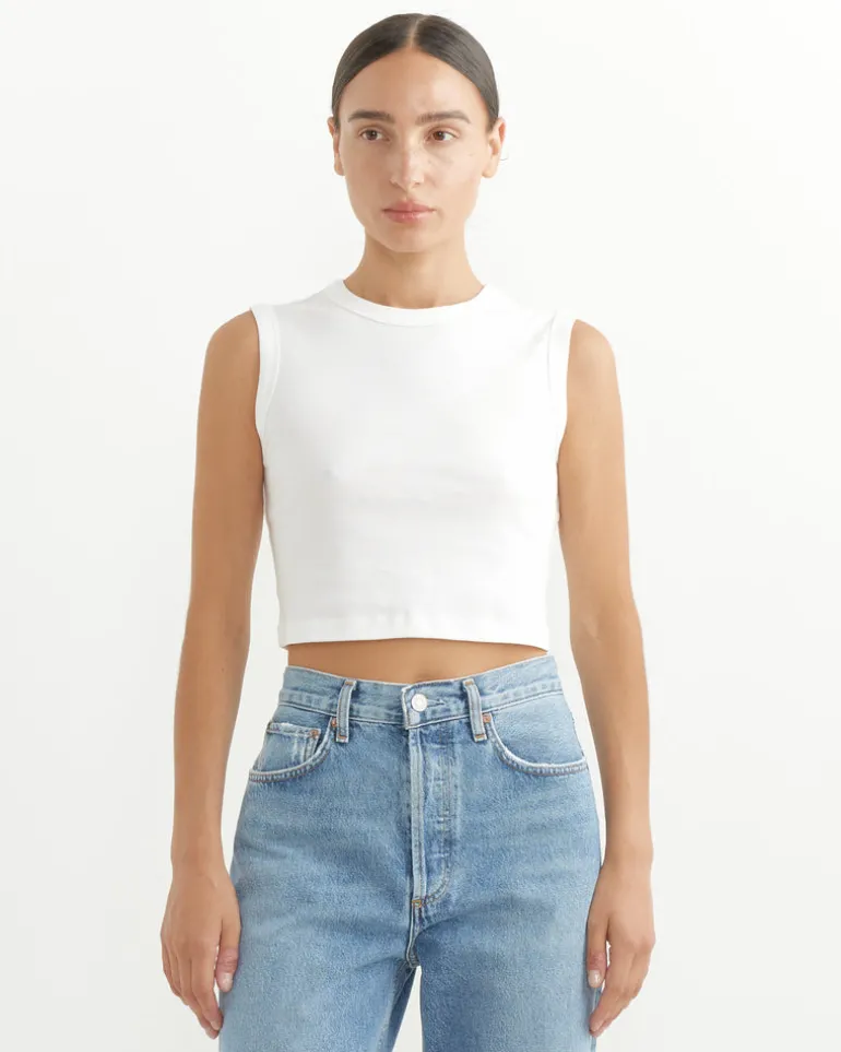 Esme Crop Tank in White